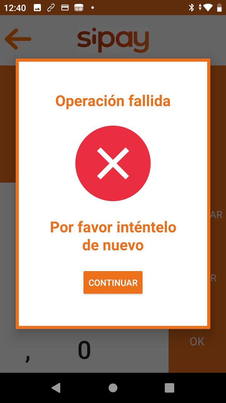 Failed screen